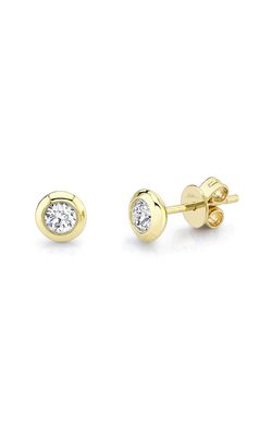 Shy Creation Diamond Bezel Stud Earrings SC55012547