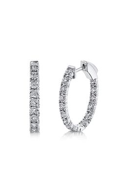 Shy Creation Diamond Hoop Earrings SC55009478