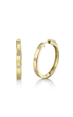 Shy Creation Diamond Hoop Earrings SC55020226