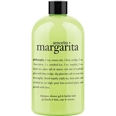 senorita margarita shampoo, shower gel & bubble bath
