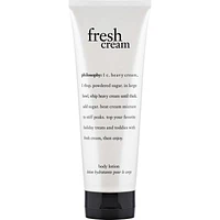 fresh cream body lotion for women, lightweight, conditioning & moisturizing