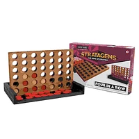 Four in a Row Wooden Game