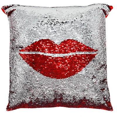 Lips Sequin Pillow