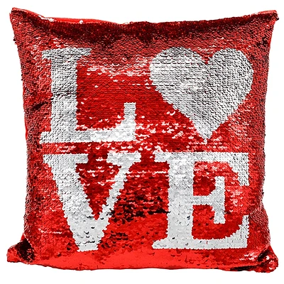 L<3VE Sequin Pillow