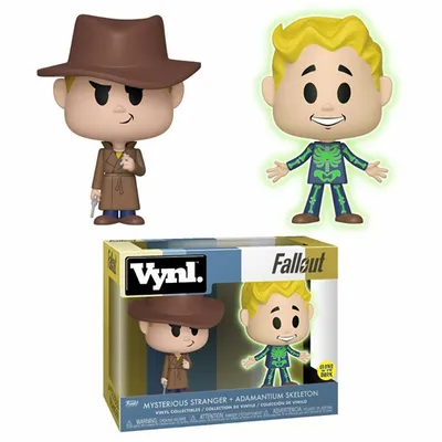 Vynl Fallout Mysterious Stranger & Adamantium Skeleton Vault Boy 2pk Figure