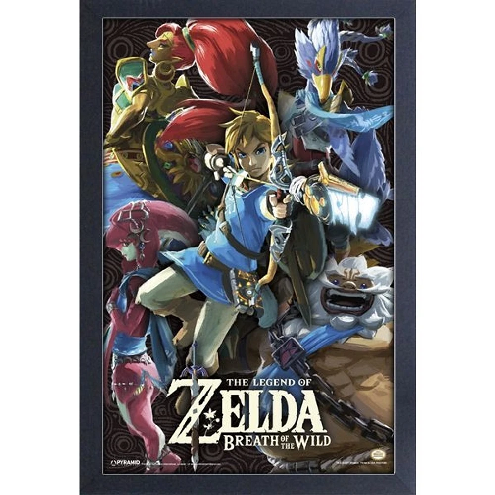 The Legend Of Zelda: Breath Of The Wild Divine Beasts 13″ x 19″ Framed Wall Art