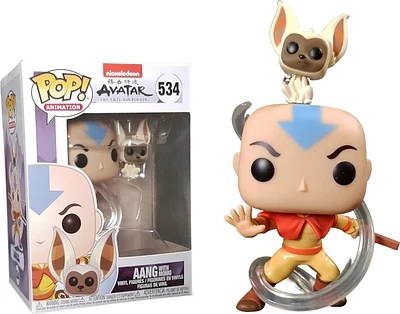 Pop Animation: Avatar – Aang with Momo Vinyl Figure