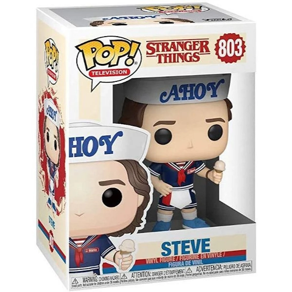 Pop Television: Stranger Things – Steve With Hat & Ice Cream Vinyl Figure