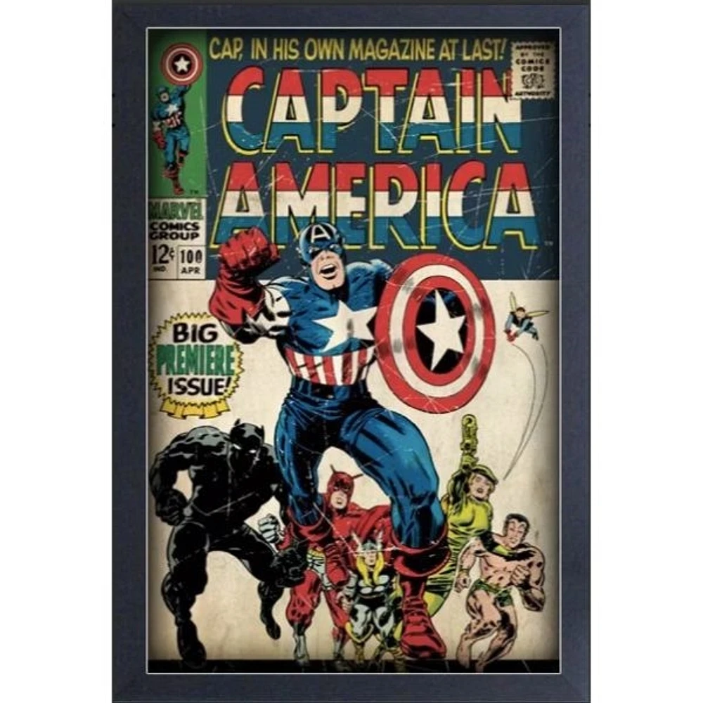 Captain America – #100 13″ x 19″ Framed Wall Art