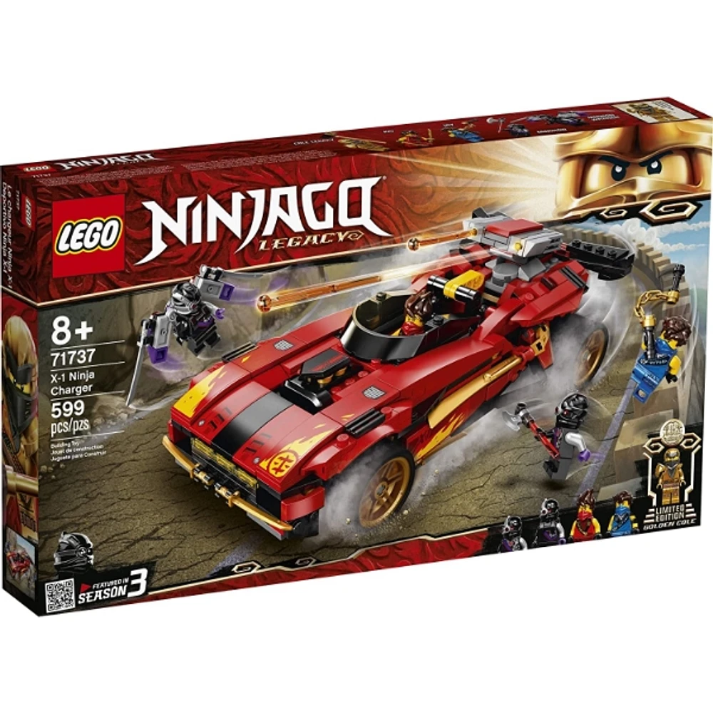 LEGO NINJAGO Legacy X-1 Ninja Charger 71737 Ninja Toy Building Kit (599 Pieces)