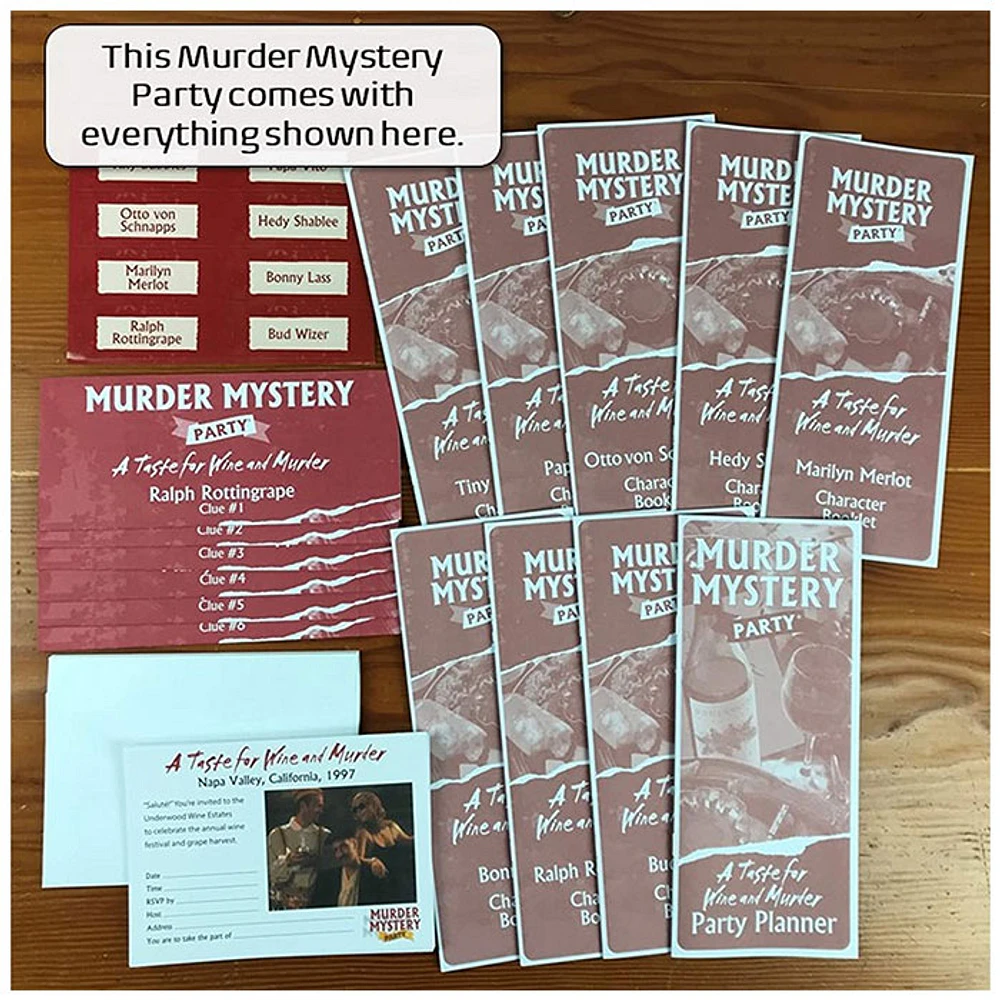 Murder Mystery Party A Taste for Wine & Murder