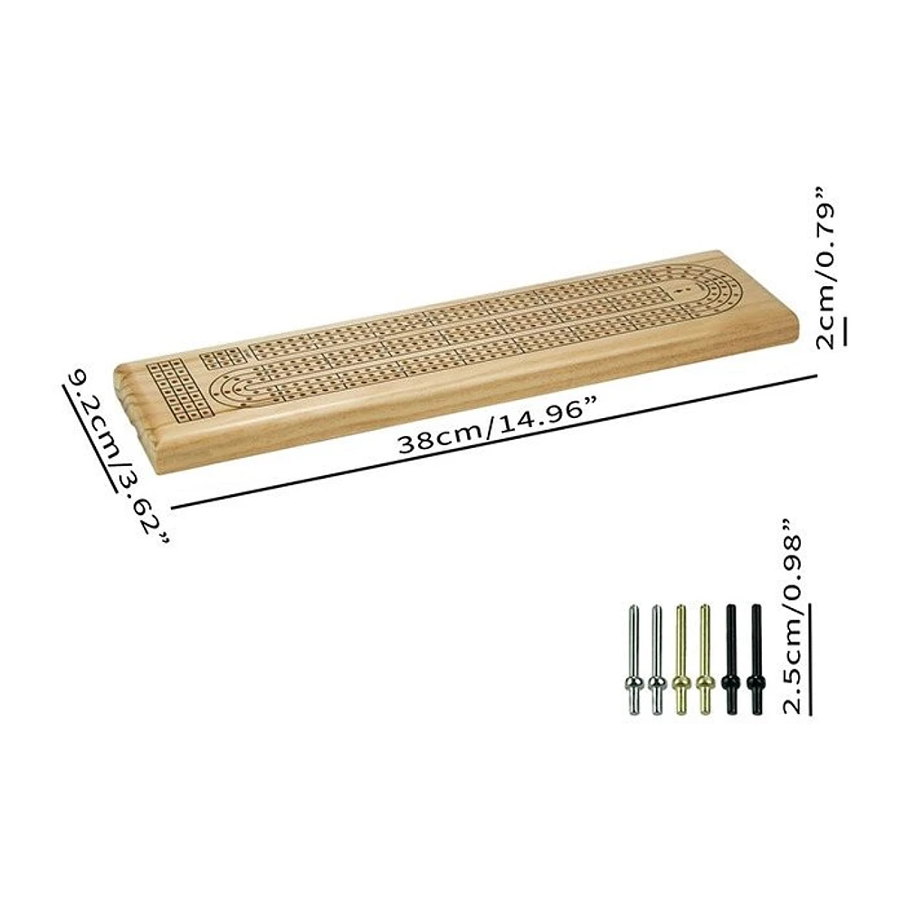 Cribbage 3 Tracks Wooden