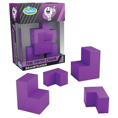 Pocket Brainteaser A-Ha! Fifth Chair Puzzle 4 Pcs