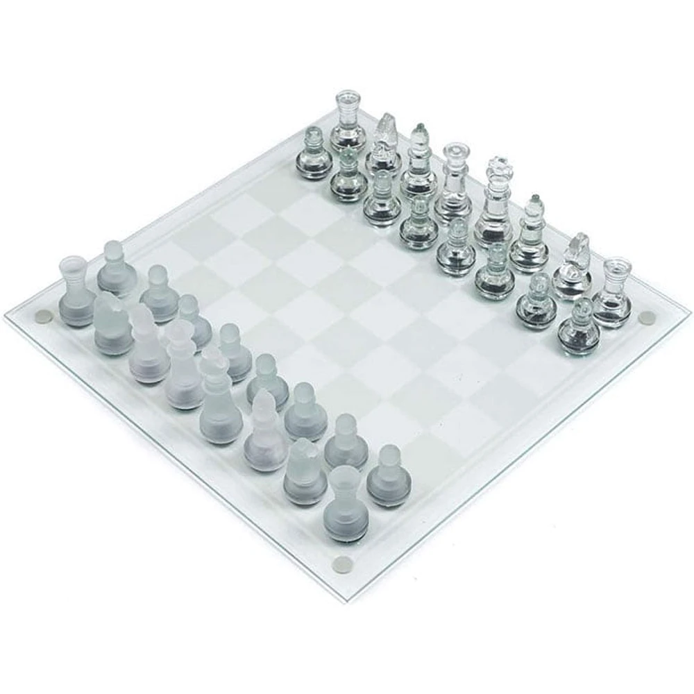 Chess Set Glass 35×35 cm