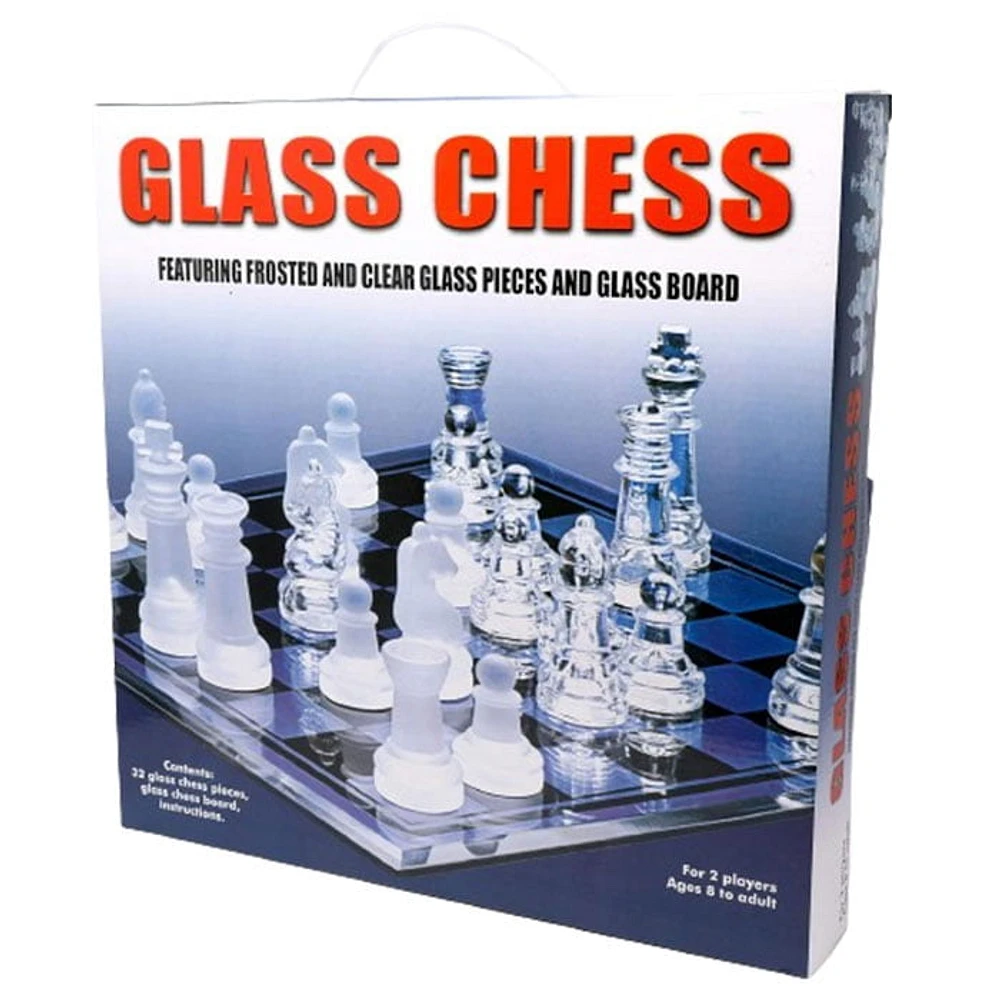 Chess Set Glass 35×35 cm