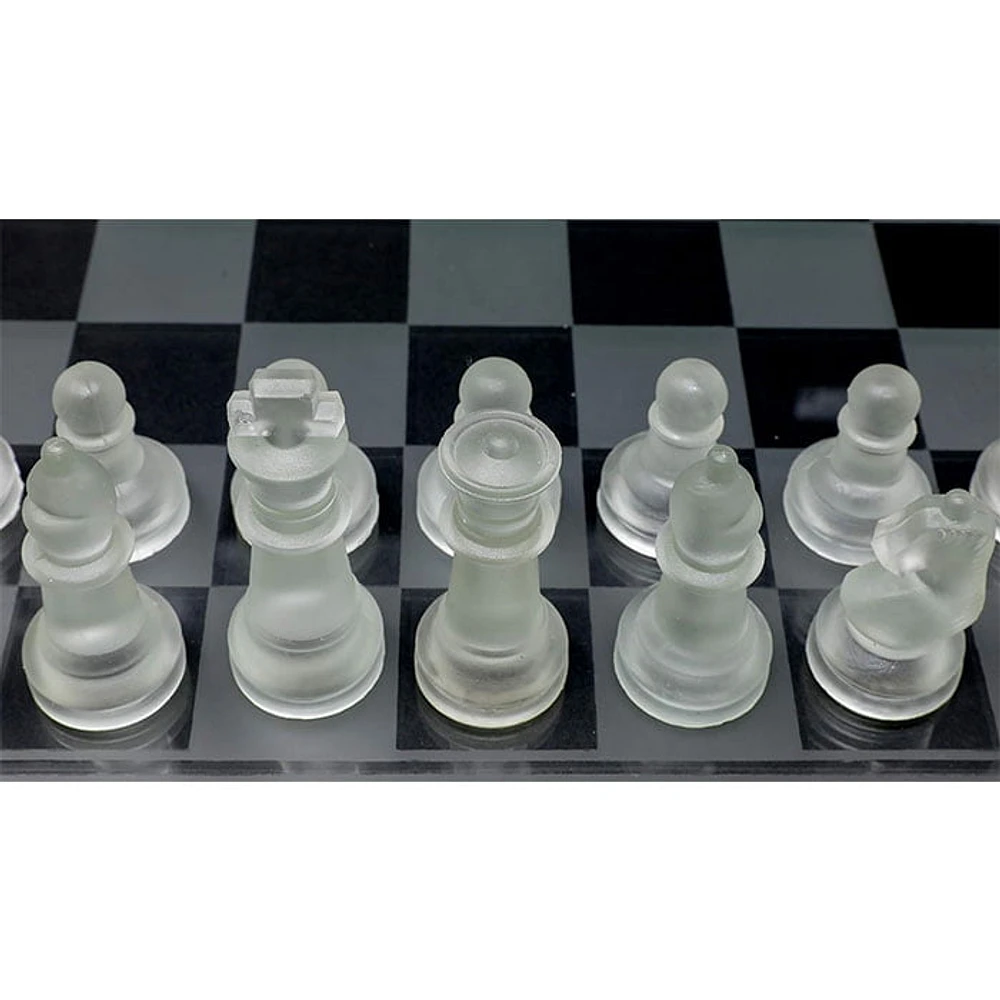 Chess Set Glass 35×35 cm