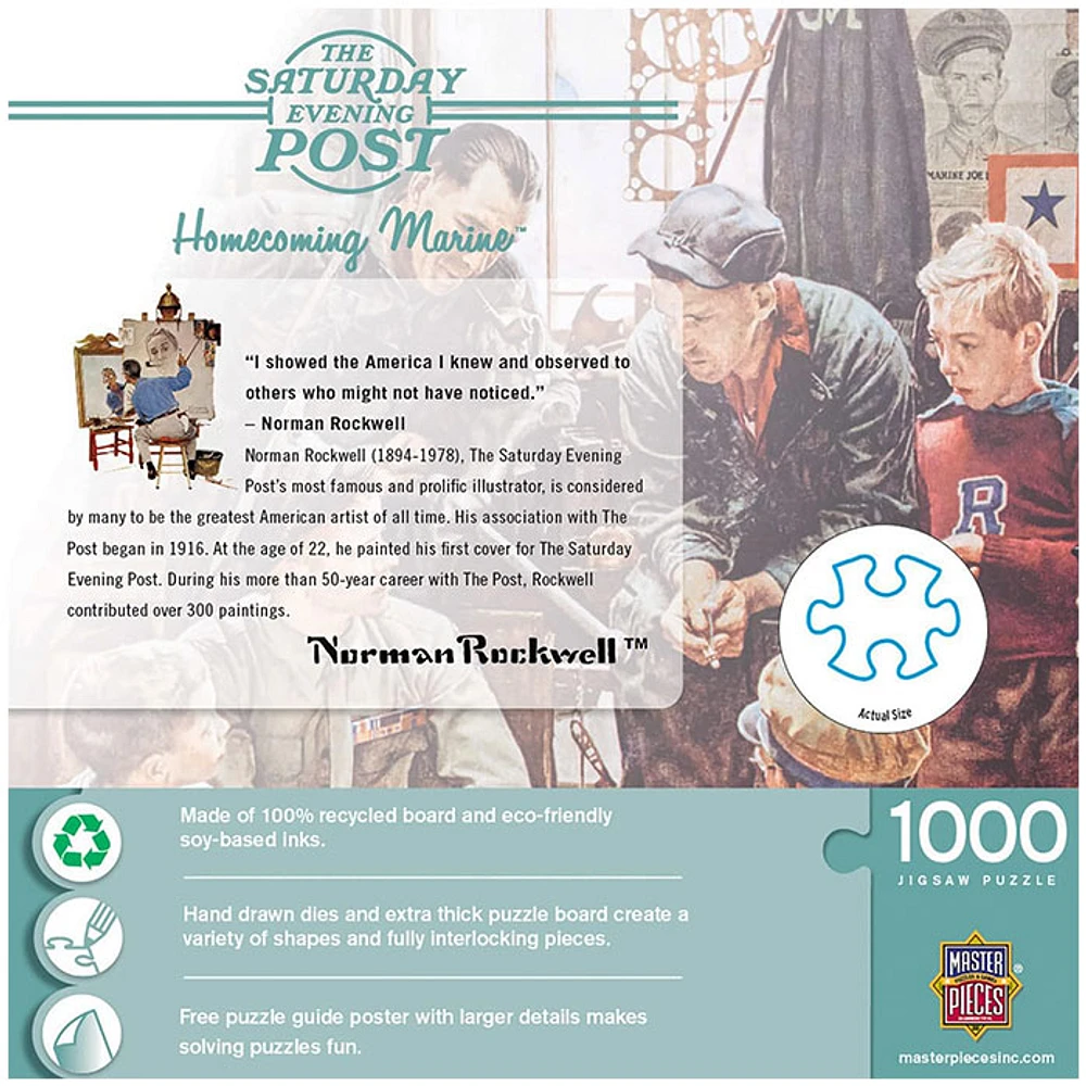 Saturday Evening Post –  Norman Rockwell – Homecoming Marine 1000 Pieces Jigsaw Puzzle