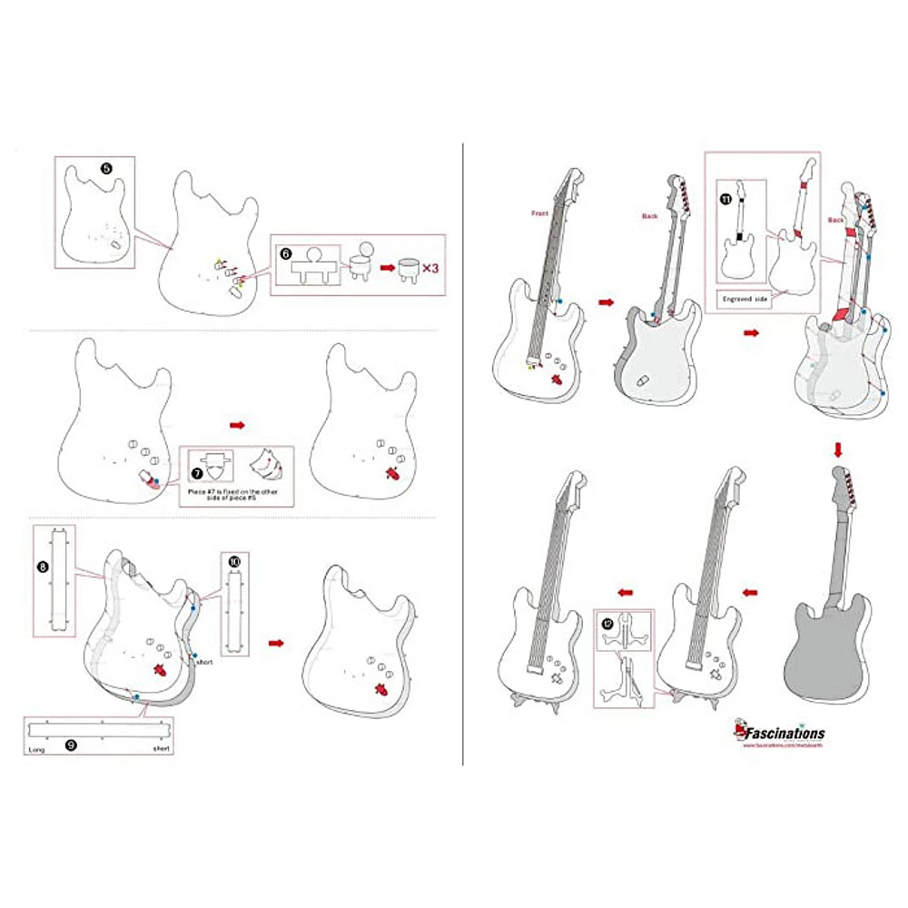 Metal Earth Electric Lead Guitar 3D Model Kit