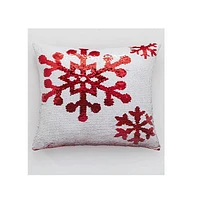 Snowflake Sequin Pillow