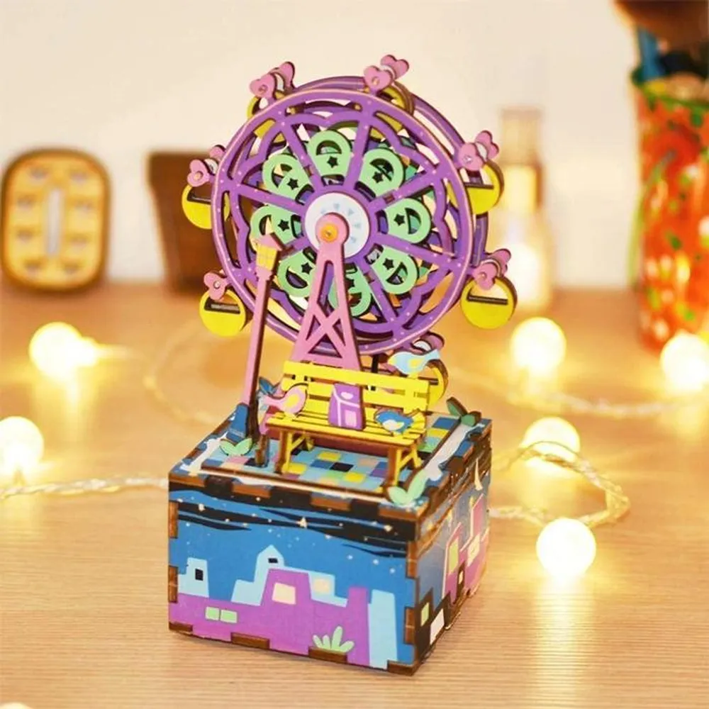 3D Wooden Puzzle Music Box Ferris Wheel