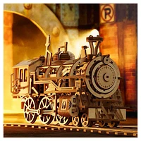 3D Wooden Puzzle – Wind Up Train Locomotive