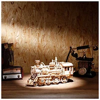 3D Wooden Puzzle – Wind Up Train Locomotive