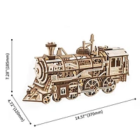 3D Wooden Puzzle – Wind Up Train Locomotive