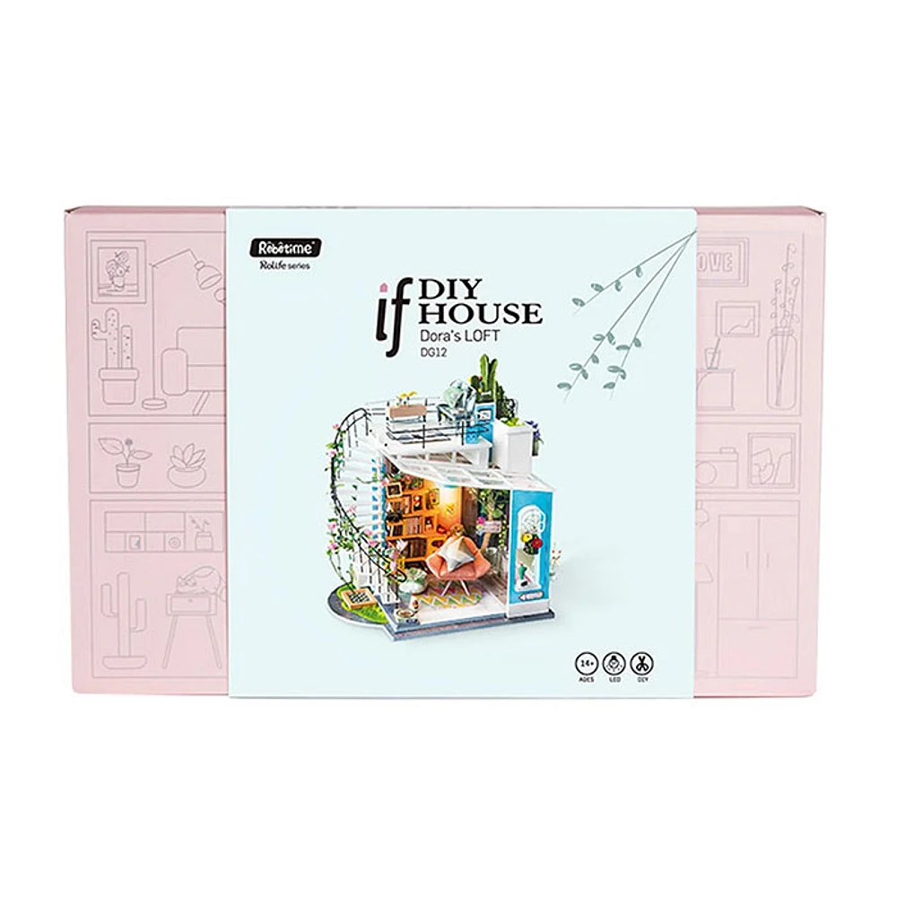 3D Wooden Puzzle – Dora’s Loft DIY Miniature Dollhouse