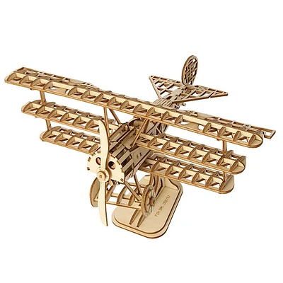 3D Wooden Puzzle – Vintage Bi-Plane