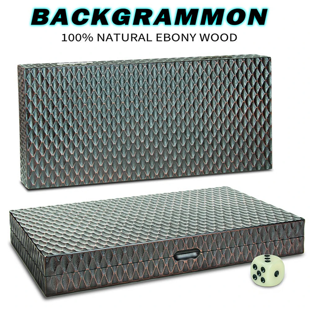 Backgammon Dark Wood 17 Inch