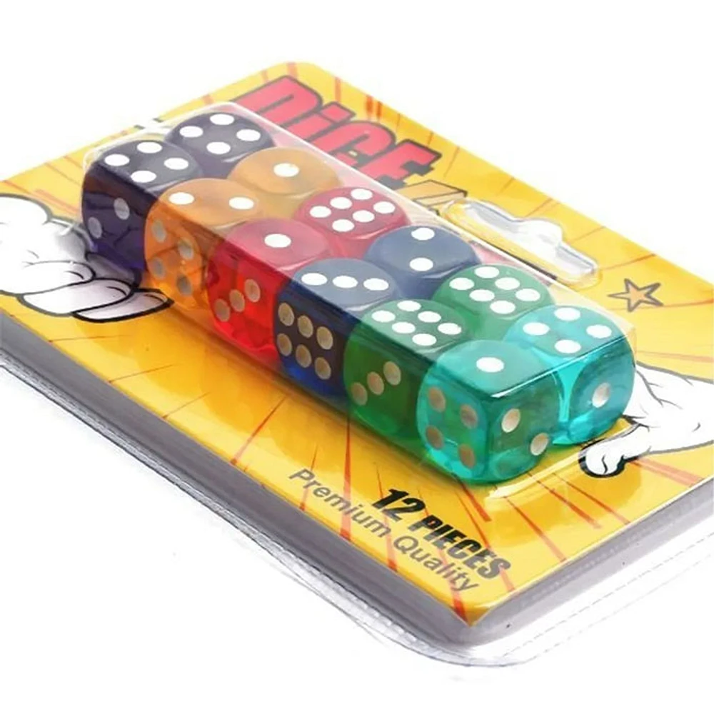 Dice D6 Rainbow Set Of 12