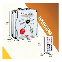 Mexican Train Dominoes Double 12 Dominoes Set 91 Tiles with Aluminum Case