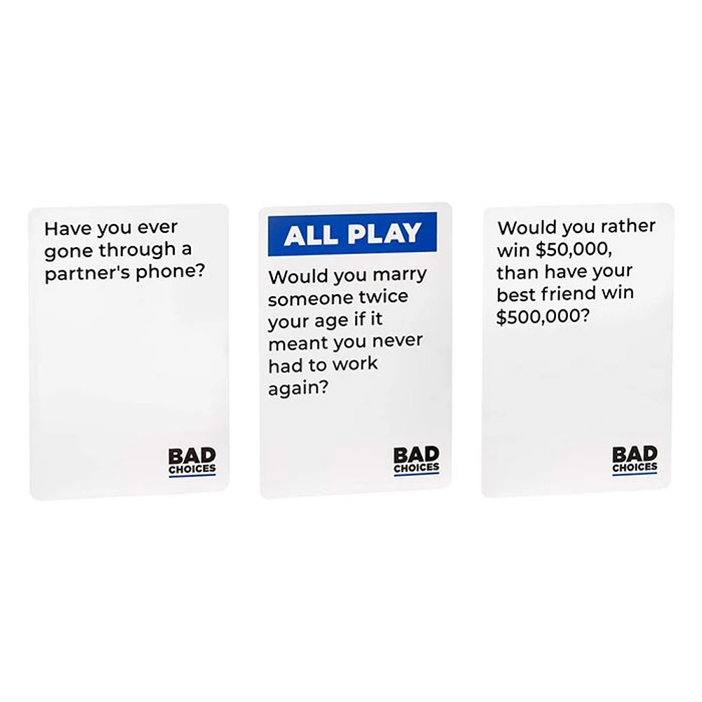 Bad Choices Base Party Game