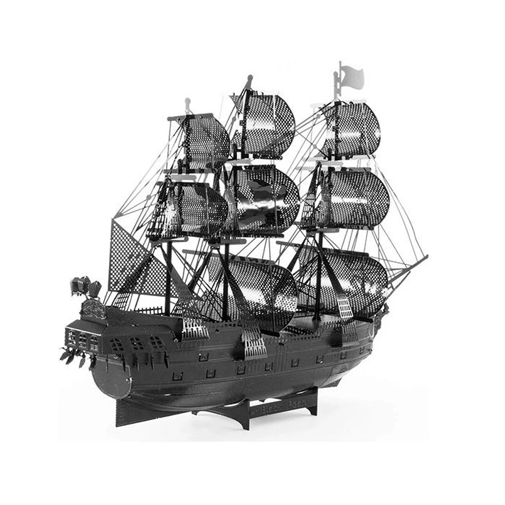 Fascinations ICONX Black Pearl Ship Black Version 3D Metal Model Kit