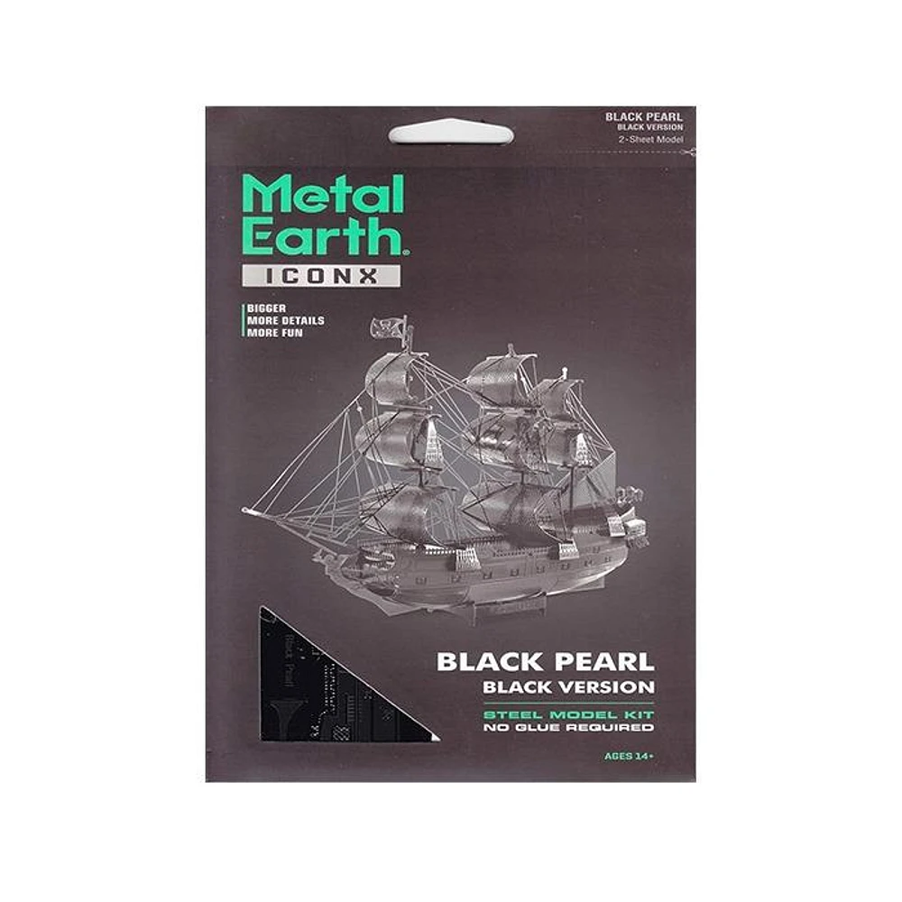 Fascinations ICONX Black Pearl Ship Black Version 3D Metal Model Kit