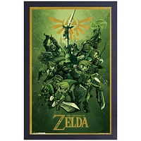 The Legend Of Zelda Links 11″ x 19″ Framed Wall Art