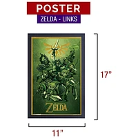 The Legend Of Zelda Links 11″ x 19″ Framed Wall Art