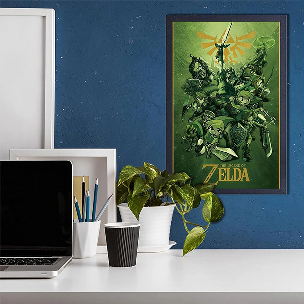 The Legend Of Zelda Links 11″ x 19″ Framed Wall Art