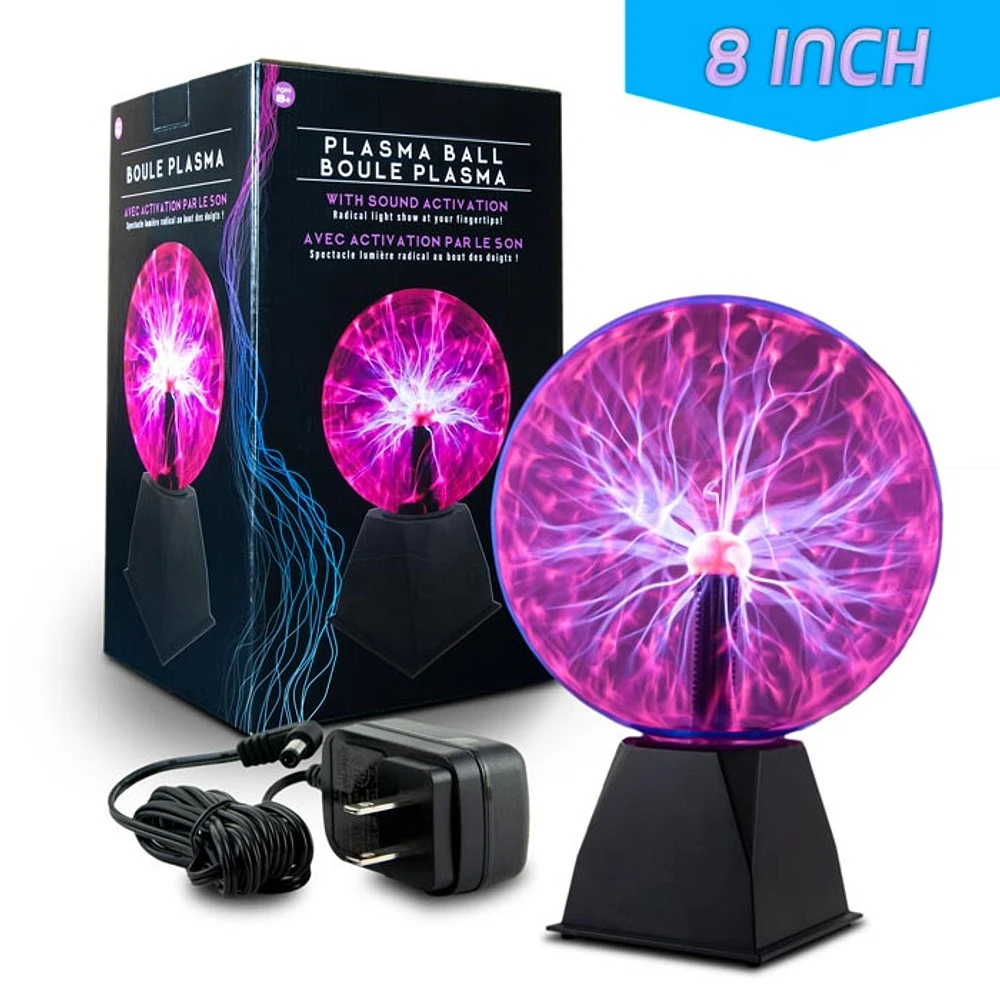 Purple Plasma Ball 8 Inch