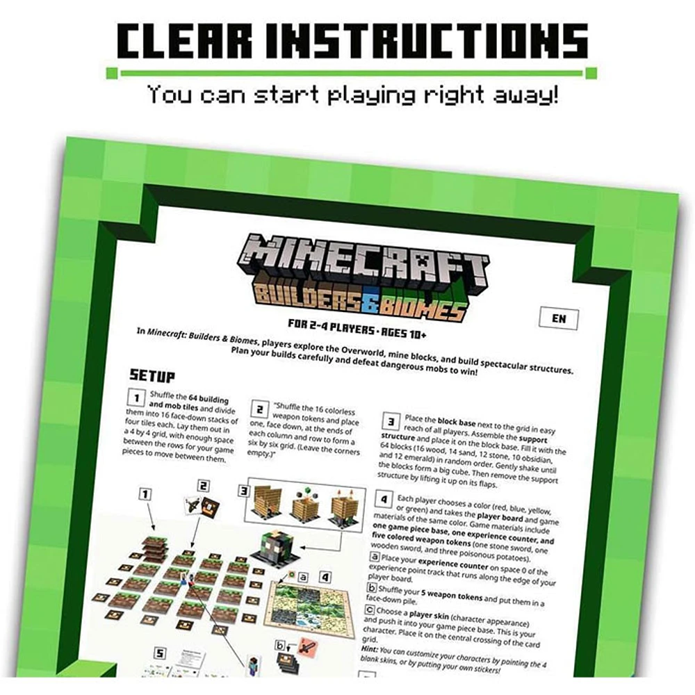 Ravensburger Minecraft: Builders & Biomes Strategy Board Game