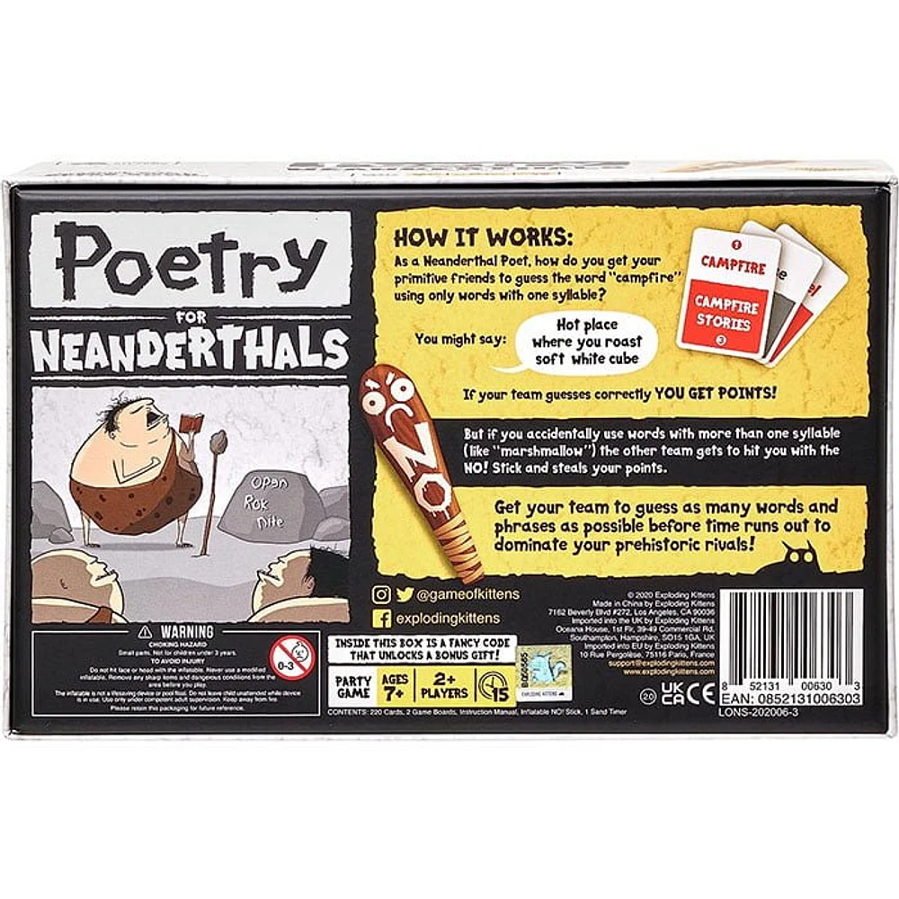 Poetry for Neanderthals by Exploding Kittens – Card Games for Adults, Teens & Kids