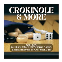 4 in 1 Wooden Crokinole Set With Playing Cards