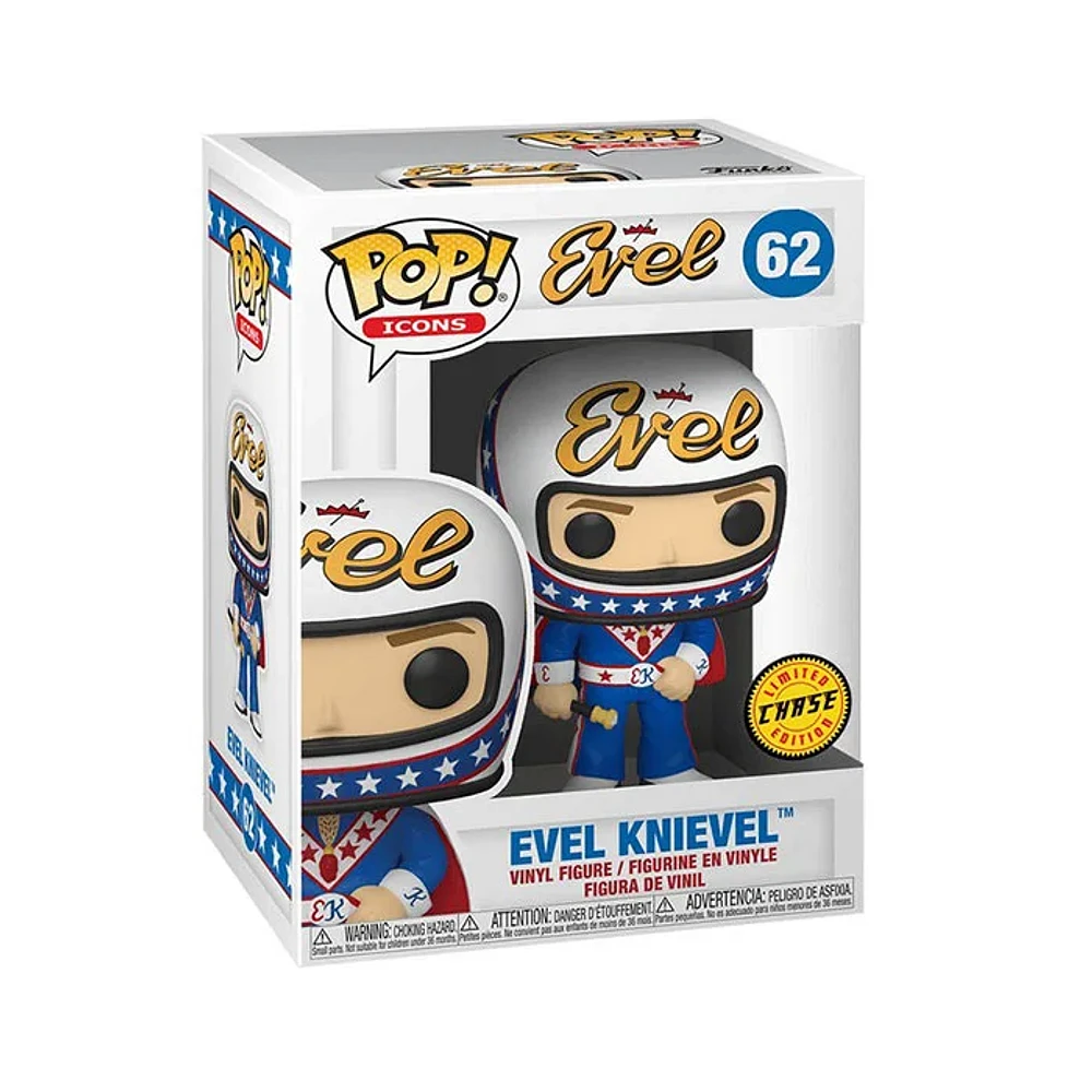 Funko Pop! Icons Evel Knievel With Cape Chase Edition