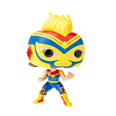 Funko Pop! Marvel, Lucha Libre – El Estrella Cósmica Luchadores Captain Marvel Vinyl Figure