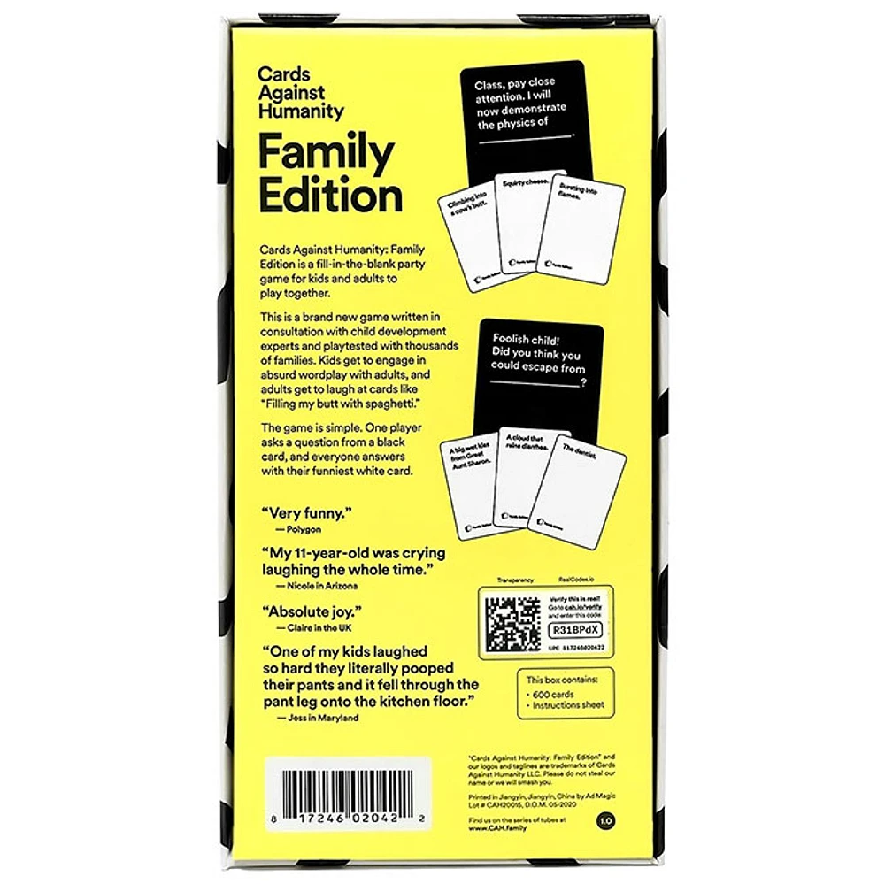 Cards Against Humanity Family Edition