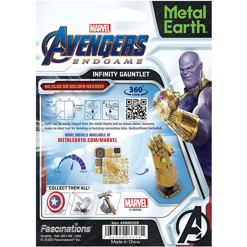 Metal Earth x Marvel Avengers End Game Infinity Gauntlet