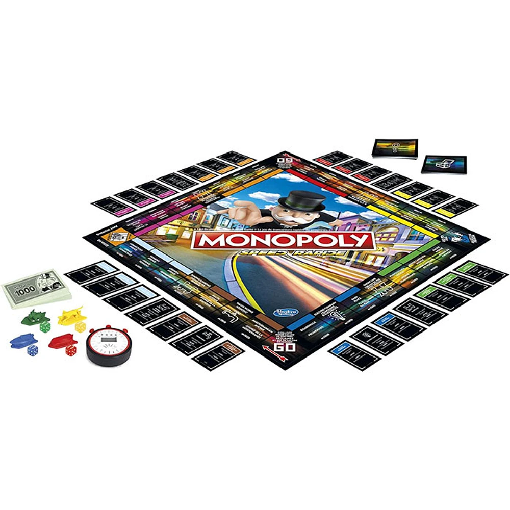 Monopoly Speed Board Game for Ages 8 and Up, Game for 2-4 Players