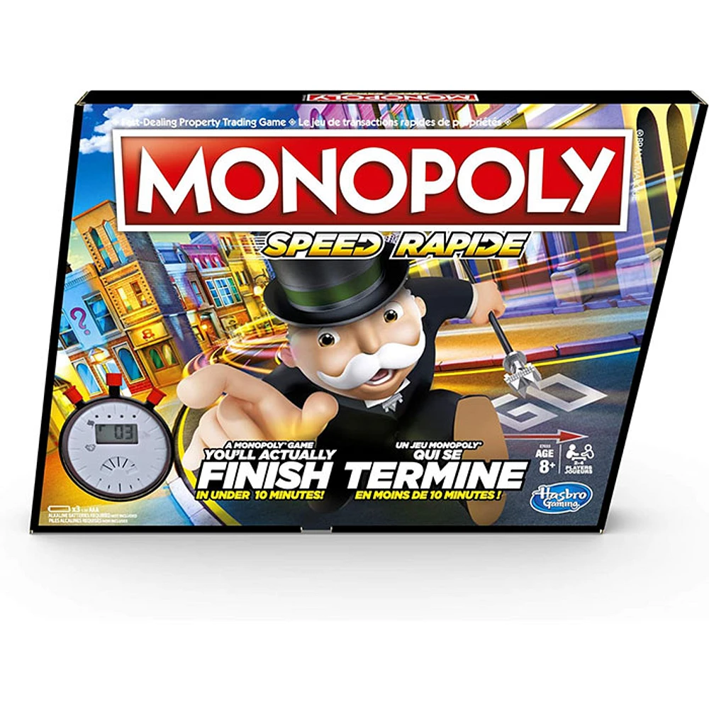 Monopoly Speed Board Game for Ages 8 and Up, Game for 2-4 Players