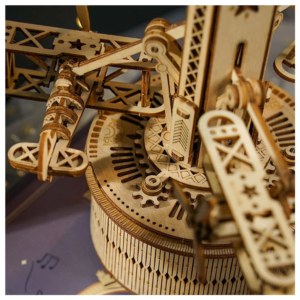 3D Wooden Puzzle – Airplane Control Tower Music Box