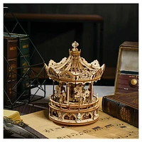 3D Wooden Puzzle – Romantic Carousel Music Box